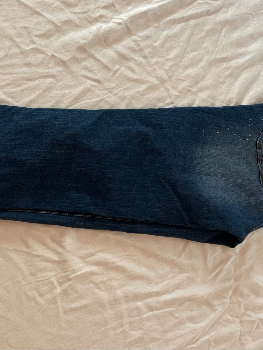 Democracy Distressed Denim Cropped Jeans with Embroidered Ankle Trim - Picture 6 of 6